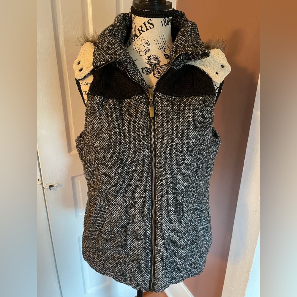 Mossimo Supply Co. Monochrome Tweed Jacket Vest